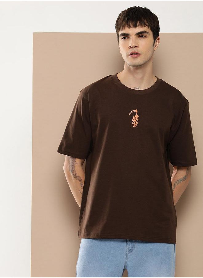 Difference of Opinion Oversized Graphic Print Round Neck T-Shirt by Styli  - Image 3