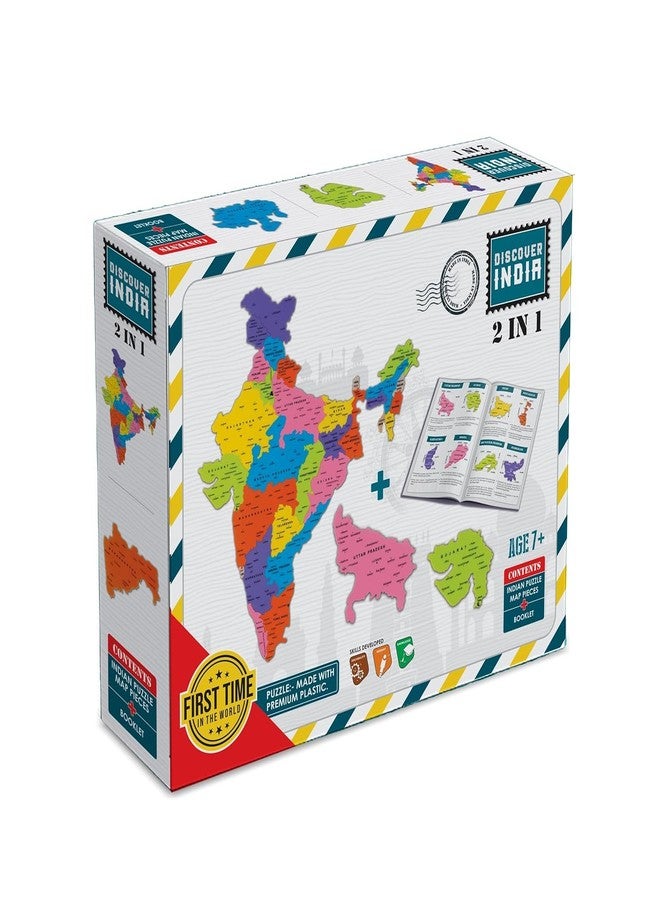 Zephyr Map of India Puzzle with 28 State Pieces | Includes 2 Card Games, Fun Facts Booklet, 8 Activity Sheets & Robust Storage Box | Educational Toy & Learning Aid for Boys and Girls | Discover India - Image 5