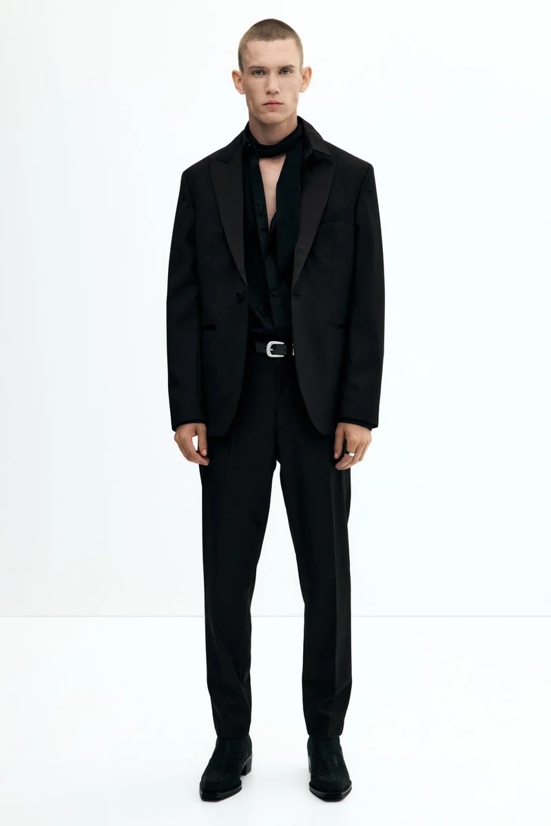 H&M  Slim Fit Wool-blend tuxedo jacket for Men | Best Price UAE
