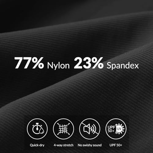 Baleaf بنطلونات جوجر خفيفة الوزن للنساء من باليف، بنطلونات مشي عالية الخصر مع 5 جيوب بسحاب، سريعة الجفاف، للسفر، رياضية، حماية من الشمس UPF50+، رمادي داكن S - Image 3