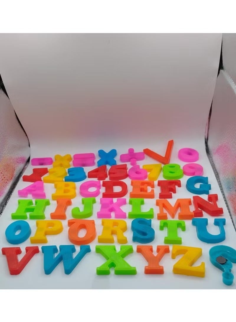 Magnetic English letters and colorful numbers to develop and improve language and math skills at home. - Image 1