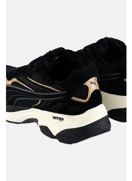 PUMA Kids Boy Teveris Nitro Metallic Lace Up Training Shoes, Black  - Image 2