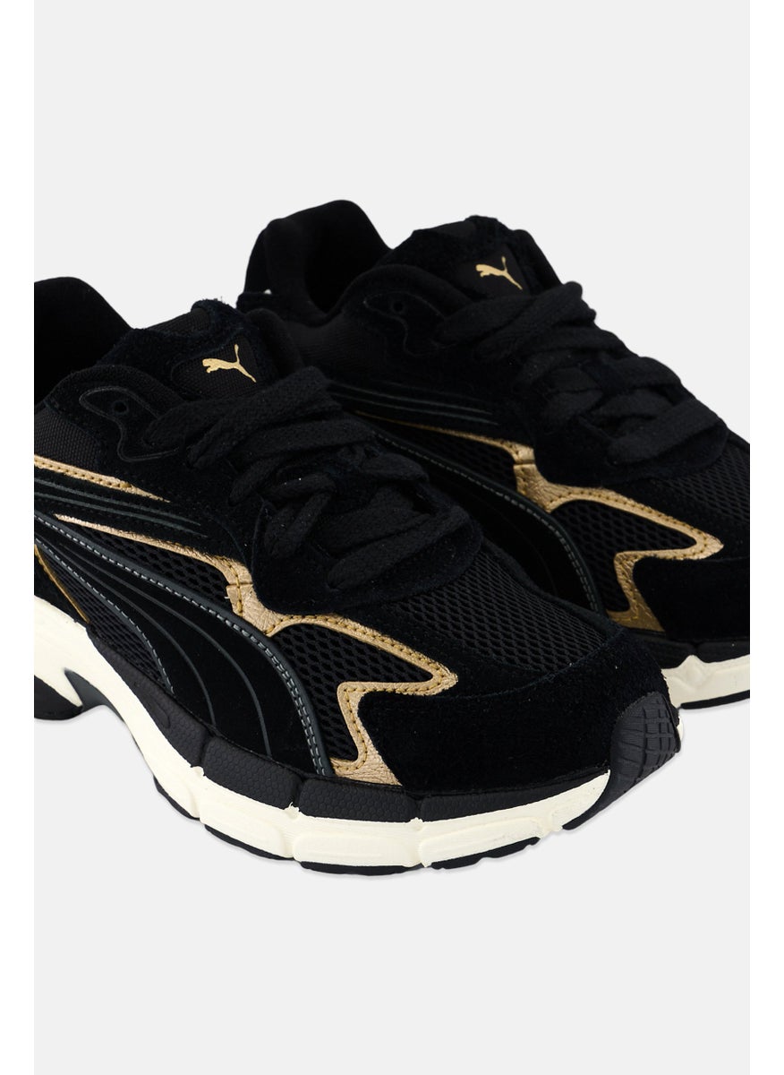 PUMA Kids Boy Teveris Nitro Metallic Lace Up Training Shoes, Black  - Image 3