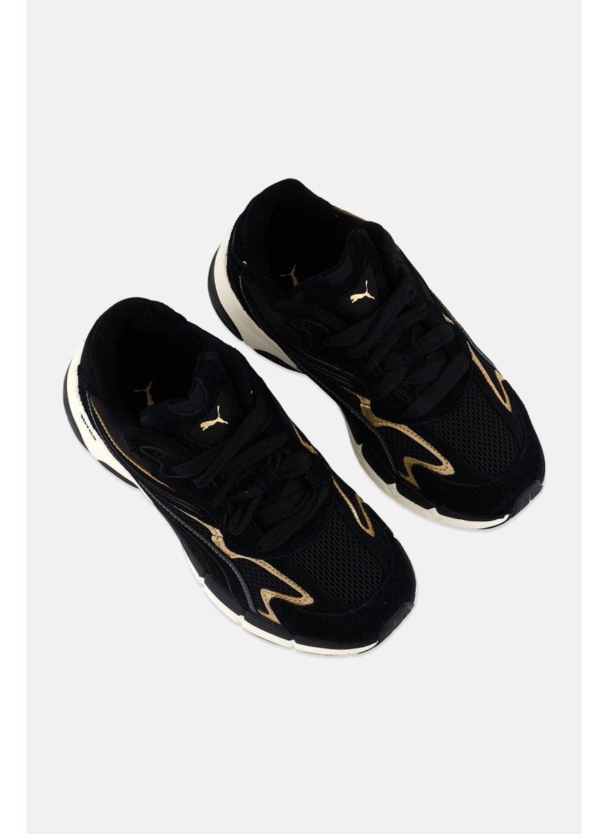 PUMA Kids Boy Teveris Nitro Metallic Lace Up Training Shoes, Black  - Image 4