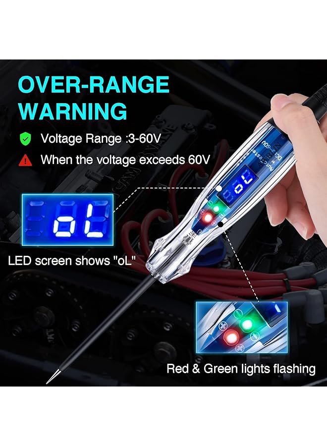 Heavy Duty Digital Led Circuit Tester, 3-60V Dc, Auto Electric Test Pen - Image 3