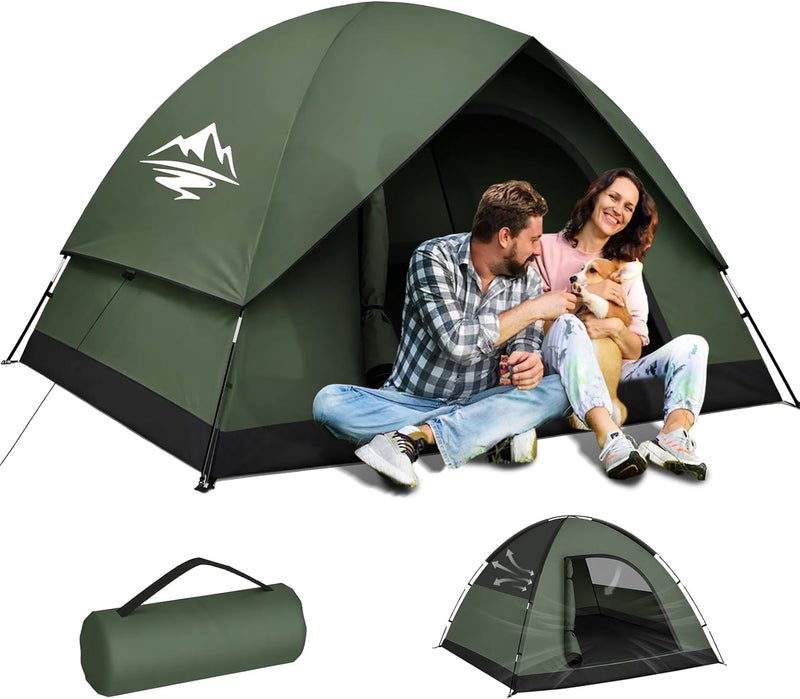 Purebox 2/3 Person Camping Tent with Rainfly - Waterproof, Windproof, Easy Setup Dome Tent for Outdoor Adventures - Image 1