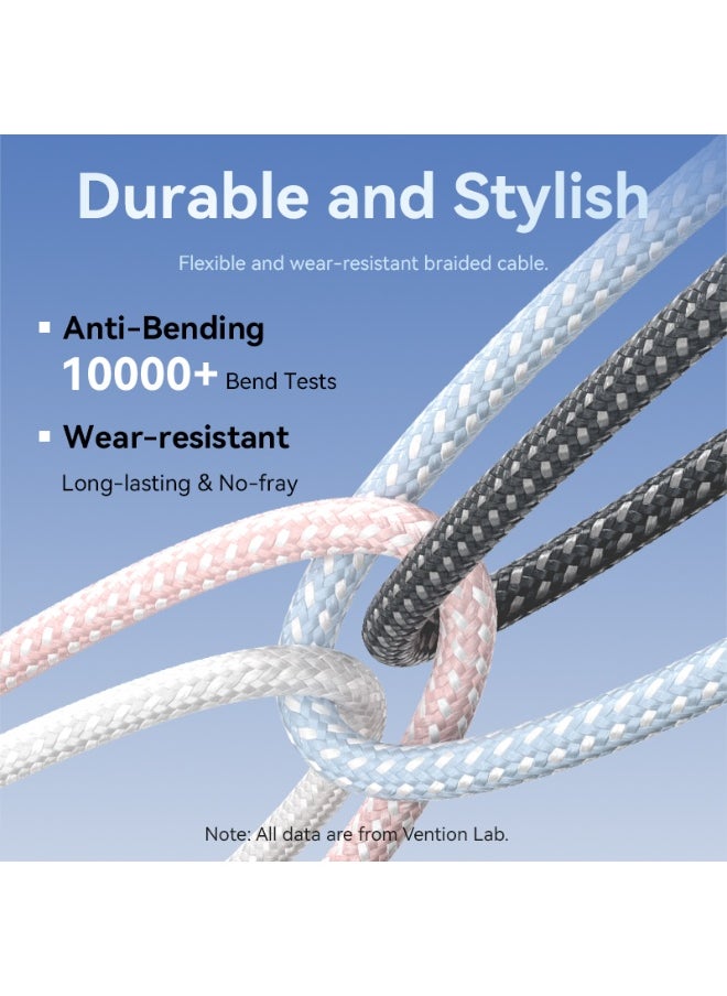 VENTION VENTION USB 2.0 Type-C Male to Lightning Male 3A Cable 2M Black Aluminum Alloy Type Model# LALBF  - Image 2