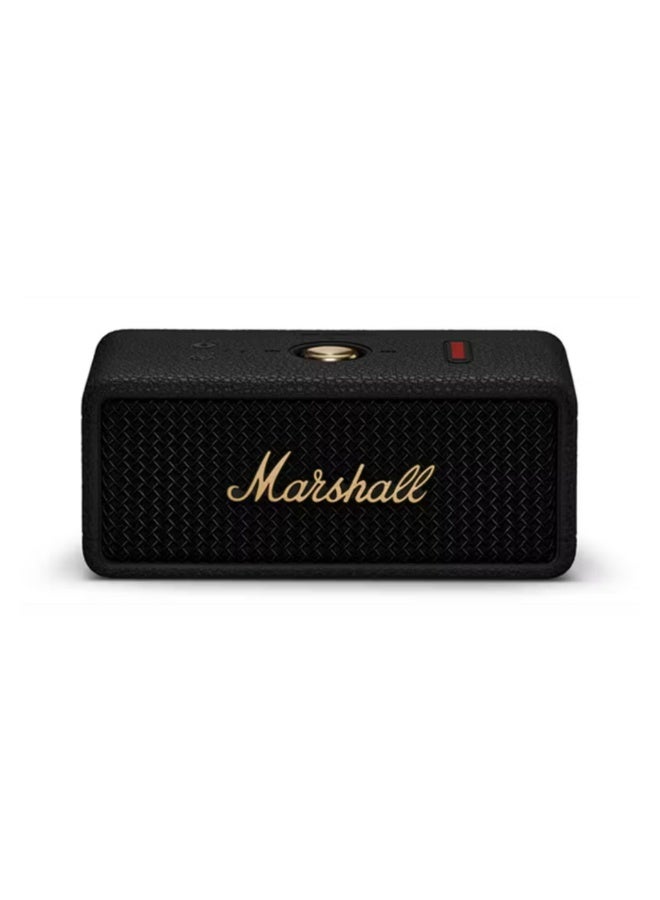 Marshall Emberton III Compact Portable Wireless Speaker with More than 32 Hours of Playtime, IP67 Water Resistance Level, Bluetooth Version 5.3, Built-in Microphone - Black / Brass - Image 2
