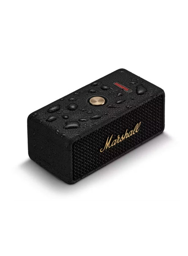 Marshall Emberton III Compact Portable Wireless Speaker with More than 32 Hours of Playtime, IP67 Water Resistance Level, Bluetooth Version 5.3, Built-in Microphone - Black / Brass - Image 5