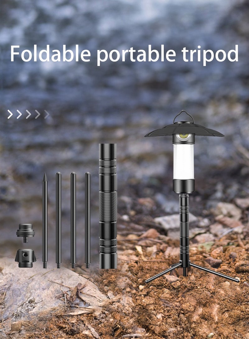 Generic Aluminum alloy folding desktop tripod camera stand,multifunctional outdoor camping light work light stand  - Image 2