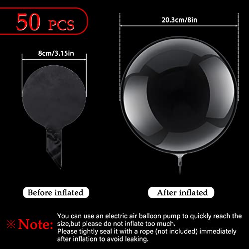 Kasyat 50 Pcs Clear Bubble Bobo Balloons Burbuja Transparent Clear Balloons for Christmas Wedding Birthday Indoor Outdoor Party Decoration8 Inch - Image 5