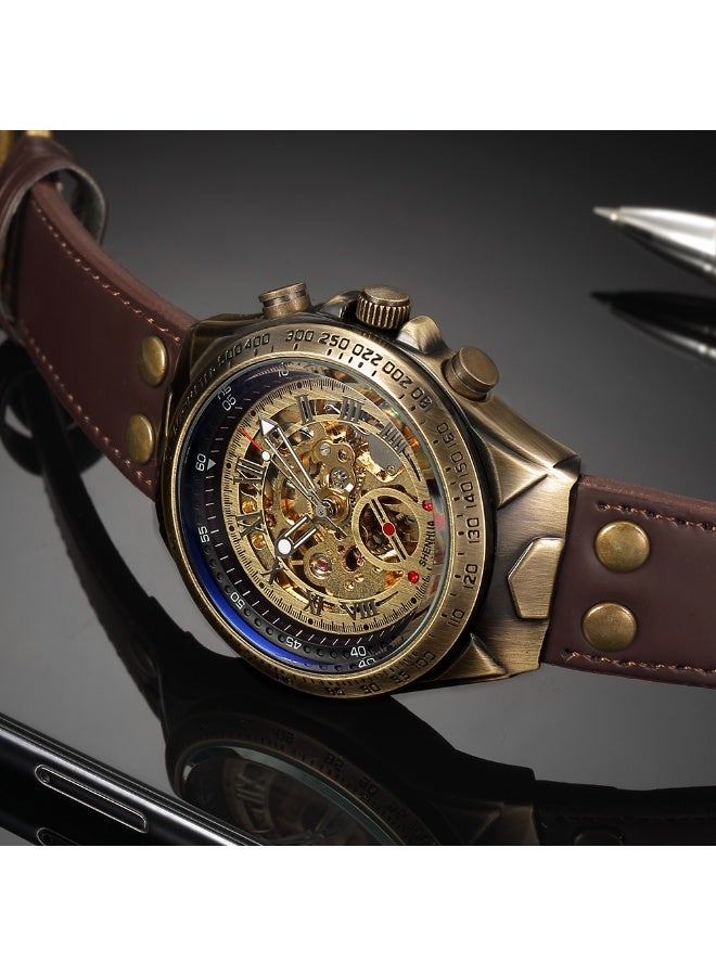 Shenhua Watches for Men Watch Leather Strap Luxury Luminous Water Resistant Automatic Mechanical Wristwatch 9869 - Image 2