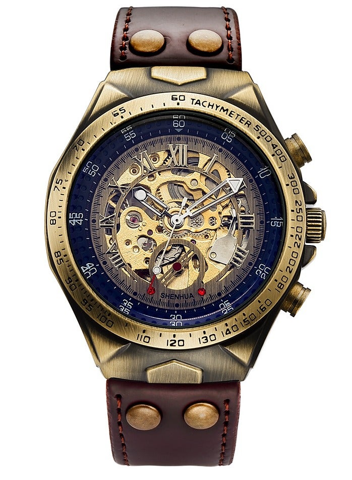 Shenhua Watches for Men Watch Leather Strap Luxury Luminous Water Resistant Automatic Mechanical Wristwatch 9869 - Image 1