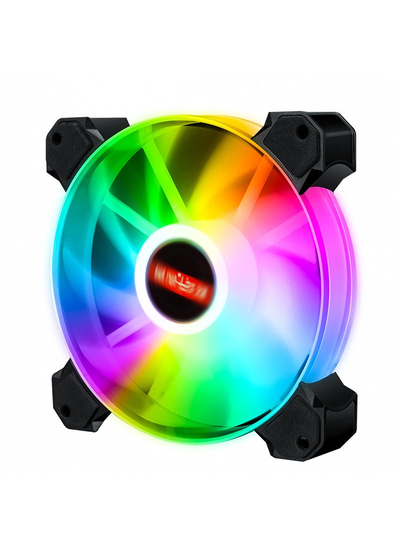 Generic Quiet 12cm Desktop Computer Case Fan Home Use PC Case Fan Stable Platform Fan Durable Noise Reduction for Desktop Computers Color 
