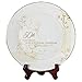 Roman 50th Wedding Anniversary Love Sees with the Heart Porcelain Plate with Stand by - Image 2
