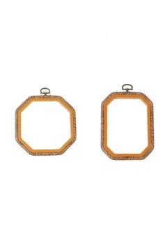 SYOSI 2pcs Embroidery Hoop Octagon Shape Cross Stitch Hoop Ring Imitated Wood Display Frame for Art Craft Handy Sewing and Hanging  - Image 1