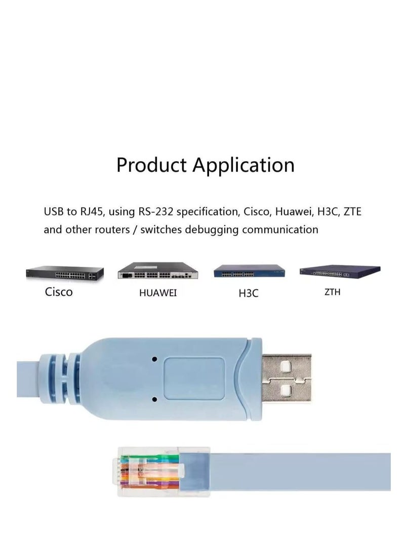 Terabyte USB Console Cable, USB to RJ45 Cable for Cisco, Huawei, H3C, ZTH Routers, Professional Switchs, Access points - Image 4