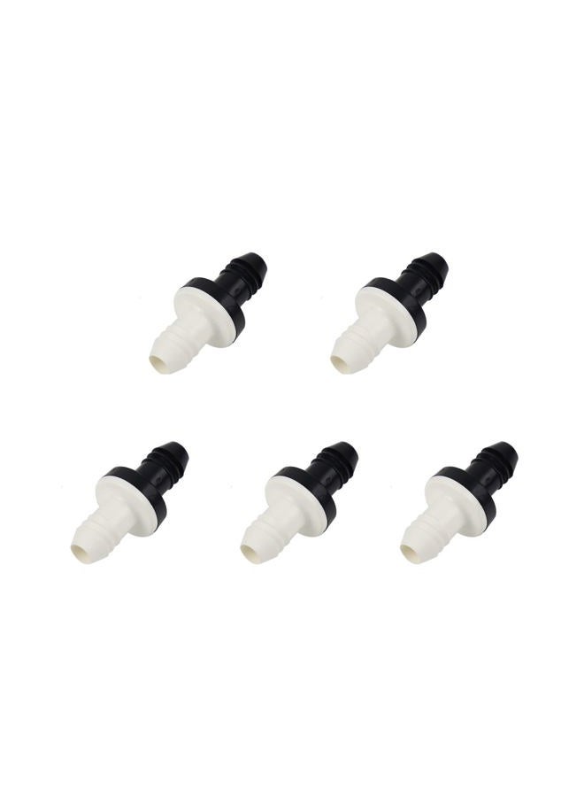 BBTUS 3/8" 10mm Inline vacuum Barbed Check Valve,1Pcs/ 2Pcs /5Pcs ABS One Way Water Non-Return Breather Check Valve for Fuel Gas Liquid Air - Image 1