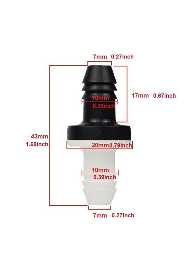 BBTUS 3/8" 10mm Inline vacuum Barbed Check Valve,1Pcs/ 2Pcs /5Pcs ABS One Way Water Non-Return Breather Check Valve for Fuel Gas Liquid Air - Image 5