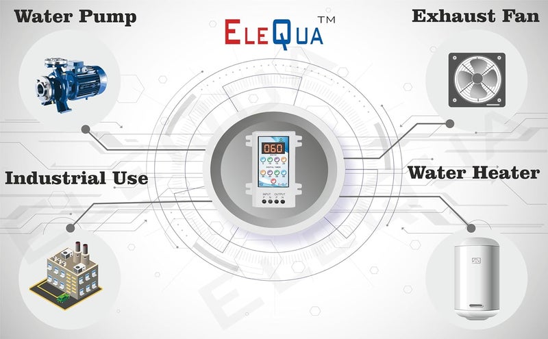ELEQUA 510152030405060 Minutes Timer Switch for Geyser Heater Oven Water Motor Pump 05HP to 2 HP Single Phase  - Image 3