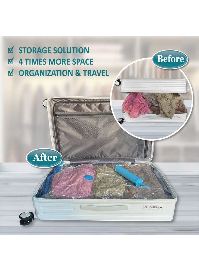 MattEasy MattEasy Space Saver Vacuum Storage Bags,6 Pack Jumbo Space Saver Bags With Pump,Storage Vacuum Sealed Bags For Clothes,Comforters,Blankets,Bedding(Jumbo)(Polyethylene + Polyamide Pa+Pe),White - Image 3