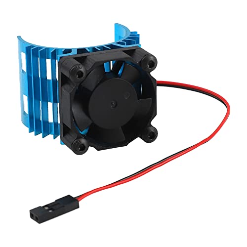 Share Goo ShareGoo Alloy Heat Sink Heatsink with 5V Cooling Fan for 1/10 Car 540 550 3650 Size Brushless Engine Motor RC Car Truck Buggy Crawler,Blue - Image 4