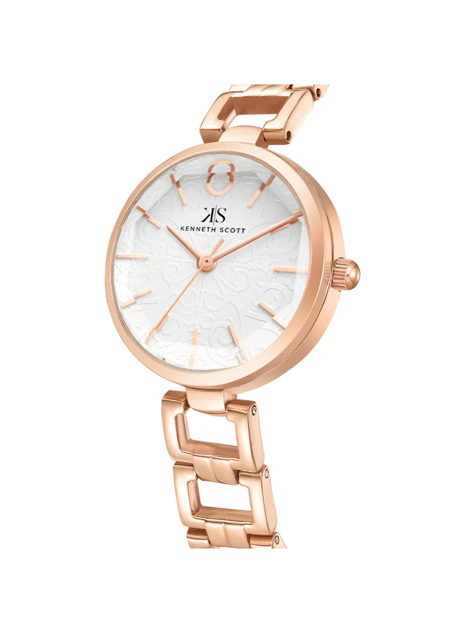 KENNETH SCOTT Women's Alloy Analog Watch K23514-RBKW - 28 mm