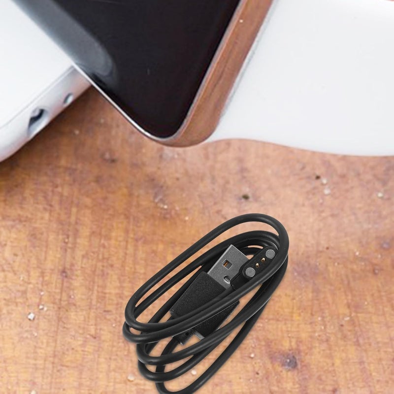 2pcs Magnetic Charging Cable USB Charger Wire for Smartwatch, Universal USB Charging Cord with Magnetic Connector, Replacement Cable for Smartwatch Accessories, Black - Image 5