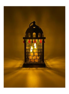 Luminous Ramadan lantern three authentic Arabic candles battery operated  size 27*13*13