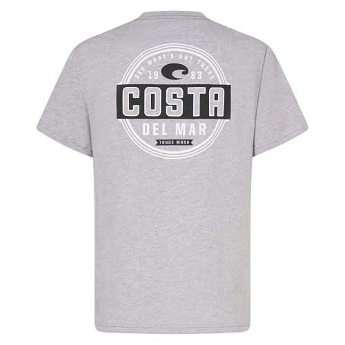 Costa Del Mar Mens Prado T-Shirt, Heather Gray, Large - Image 1