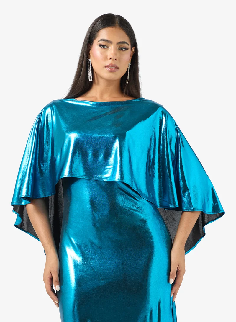 Golden Apple  Stretch Shimmer With Slit Dress for Women | Best Price UAE