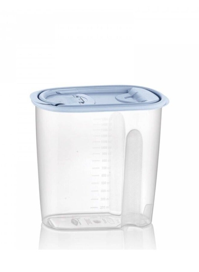 باجار حاوية تخزين طعام قابلة لإعادة الاستخدام بغطاء قابل للإزالة مصنوع من البلاستيك الصحي بسعة1.5 لتر - يمكنها تنظيم الطعام والتوابل والحبوب والمكسرات -(لون عشوائى) - Image 4