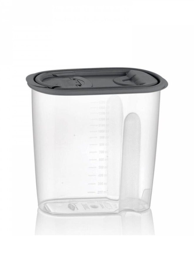 باجار حاوية تخزين طعام قابلة لإعادة الاستخدام بغطاء قابل للإزالة مصنوع من البلاستيك الصحي بسعة1.5 لتر - يمكنها تنظيم الطعام والتوابل والحبوب والمكسرات -(لون عشوائى) - Image 2