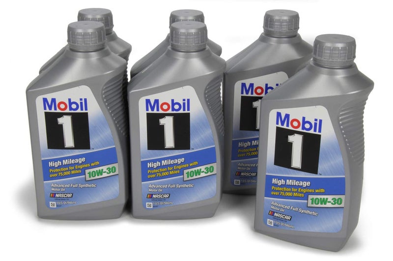 Mobil 1 (103535-6PK High Mileage 10W-30 Motor Oil, 1 Quart, (Pack of 6) - Image 3