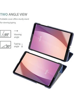 Procases For Lenovo Tab M8 4Th Gen Case 8 Inch 2023 Tb-300Fu Tb-300Xu Slim Stand Hard Back Shell Protective Smart Cover Case For Lenovo Tab M8 8 Inch 2023 Release -Navy  - Image 5
