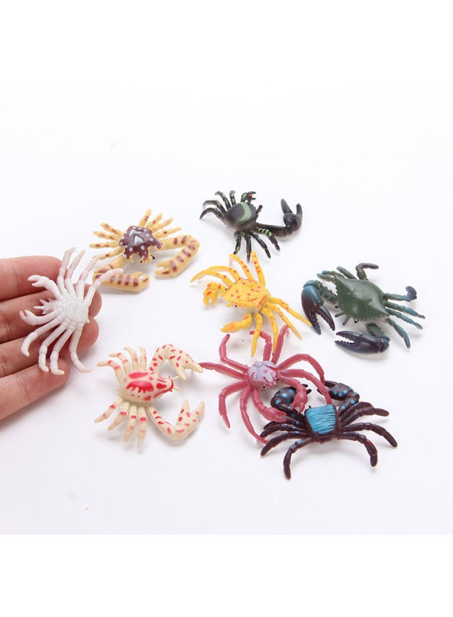Mini Animal Model Set Simulation Snake Frog Turtle Caterpillar Crab Goldfish Ornaments Children's Toys-Color:12 Mini Turtles  - Image 5