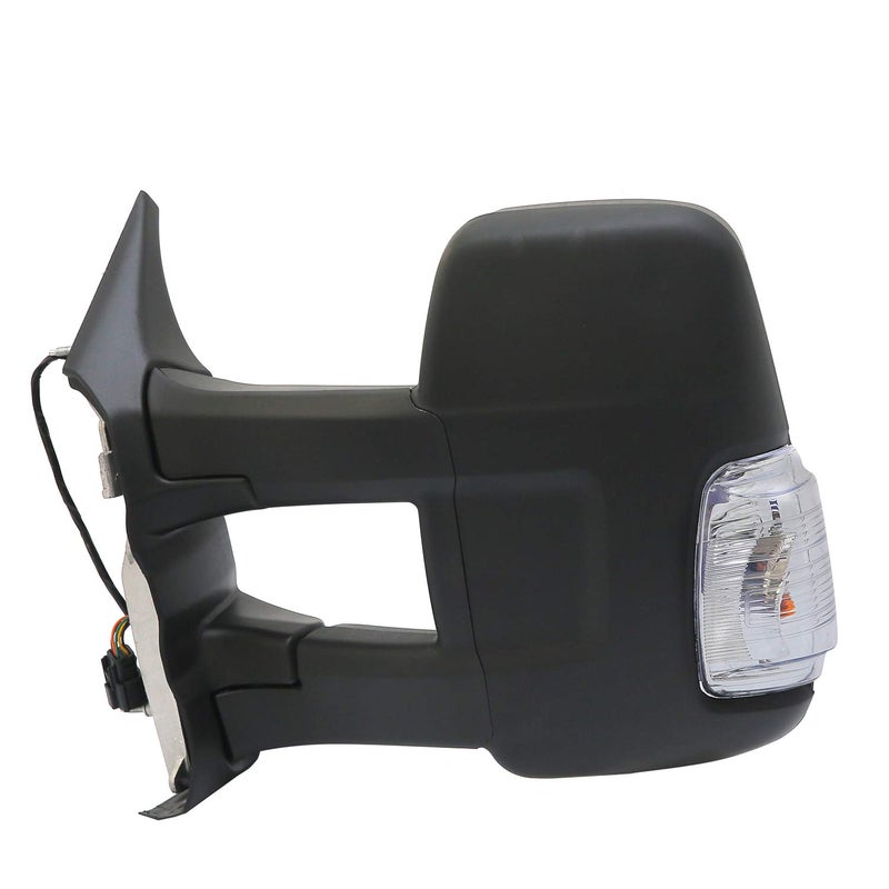 Driver Left Side Mirror Replacement Long Arm Power Mirror and Heated With Turn Signal Light Fit Ford Transit 150 250 350 from 2015Onward