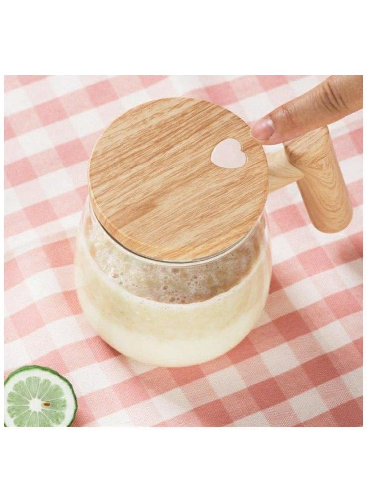 Denx Heat and Cold Resistant Electric Glass Mixing Cup – Easy One-Touch Operation, Rechargeable, and Effortless Cleaning for Coffee, Tea - Image 3