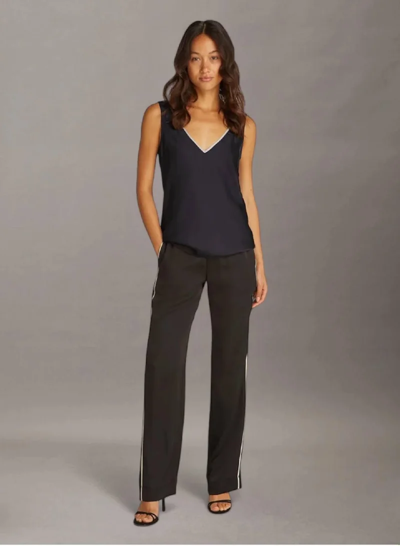 Calvin Klein Ck Black Satin Pyjama Top for Women | Best Price UAE