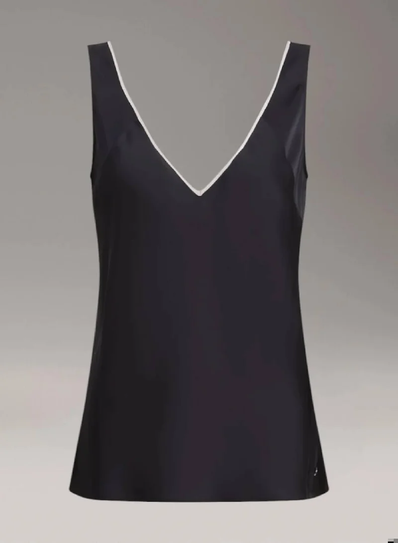 Calvin Klein Ck Black Satin Pyjama Top for Women | Best Price UAE