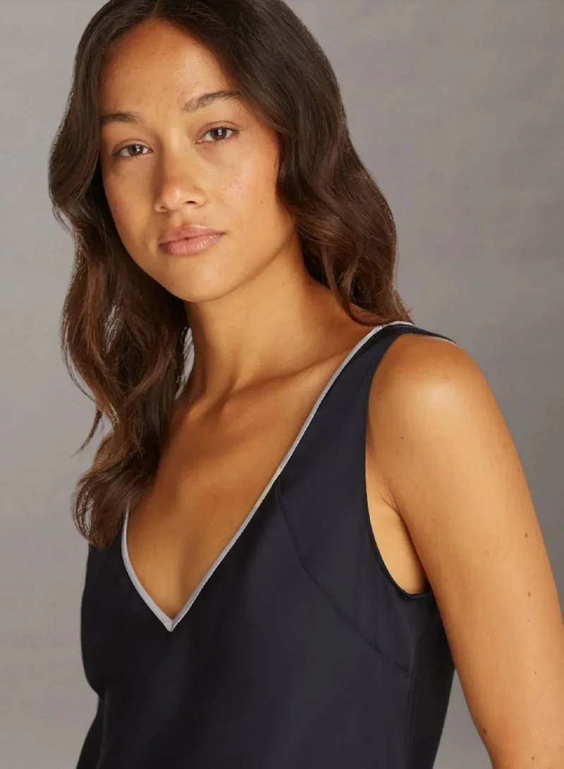 Calvin Klein Ck Black Satin Pyjama Top for Women | Best Price UAE