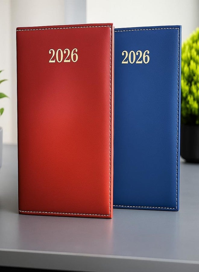 “A5 New Year Diary 2026 Pack of 2 - Blue and Coffee Color - Premium Hardcover Daily Planner for Office, School, Students, Professionals, Personal Use & Gift” - Image 1