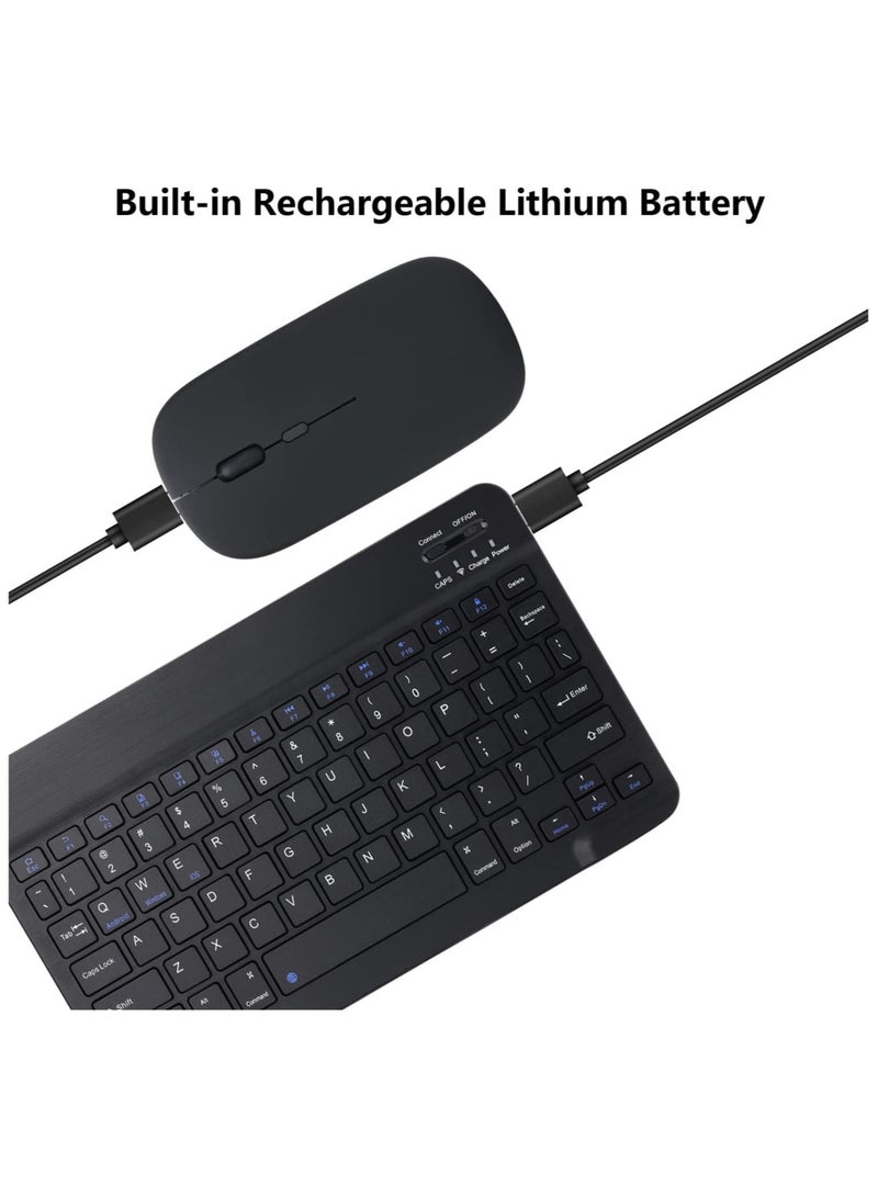 Rechargeable Bluetooth Keyboard and Mouse Combo Ultra-Slim Portable Compact Wireless Mouse Keyboard Set for Android Windows Tablet Cell Phone iPhone iPad Pro Air Mini - Image 4