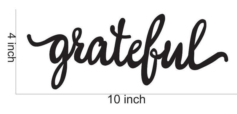 300Sparkles GRATEFUL Cutout Home Room Party Wall Decoration Wall Art ArtCraftsCutout BROWN 10 X 4 INCH - Image 2