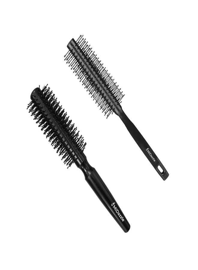 Omidazzle Midazzle Cushioned & Flat Hair Brush For Men & Women - Pack Of 2 - Image 1