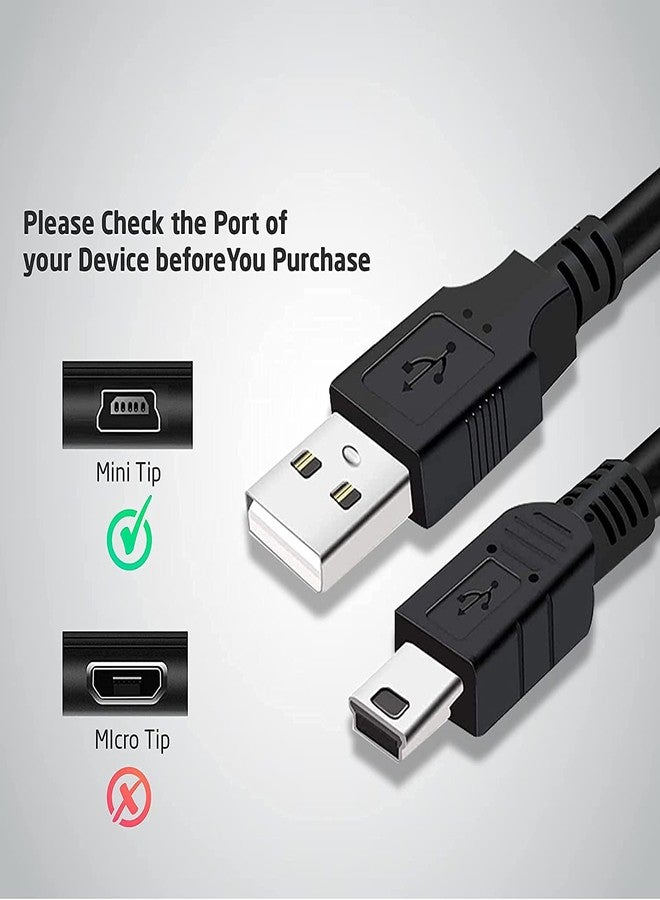 BRENDAZ كابل USB ميني BRENDAZ بطول 15 قدم، كابل شحن ونقل بيانات USB ميني متين متوافق مع GoPro HERO4 Hero 3+، Garmin GPS، TI-84 Plus، TI84 آلة حاسبة، كاميرا داش، كاميرا DSLR، ميكروفون USB. - Image 3
