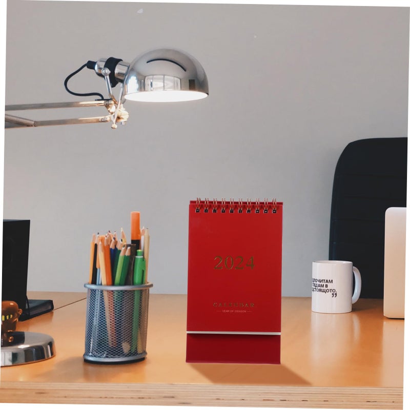 2024 Mini Retro Desk Calendar Bright Design Standing Office Student Appointment - Image 4