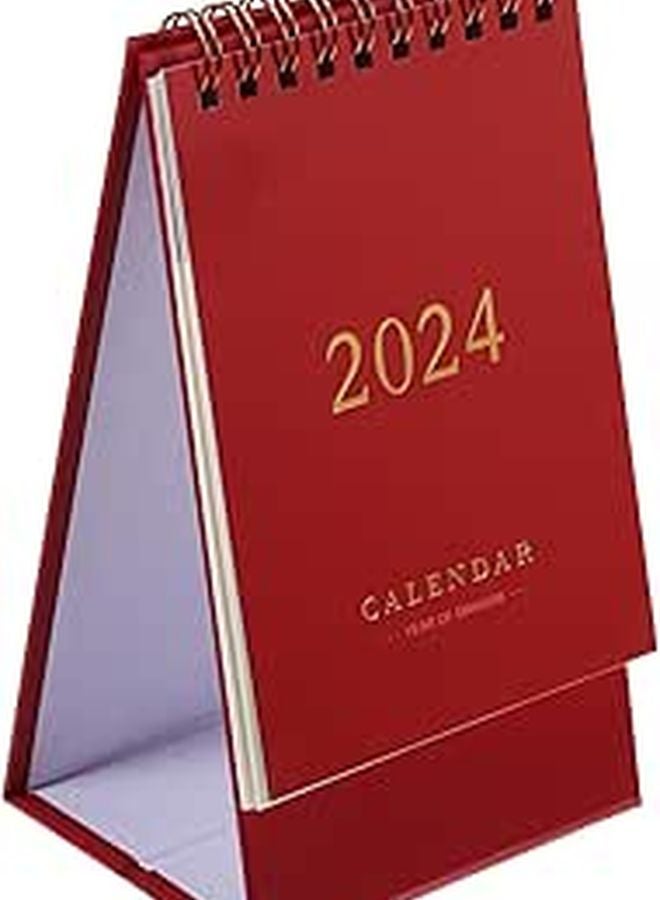 2024 Mini Retro Desk Calendar Bright Design Standing Office Student Appointment - Image 1