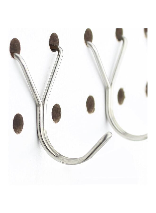 50pcs Stainless Steel Pegboard Hooks 50-Pack 1in J-Hook - Will Not Fall Out - Fits Any Peg Board - Multipurpose - Organize Necklaces, Jewelry, Retail Items, Keys, Craft or Supplies - Image 1