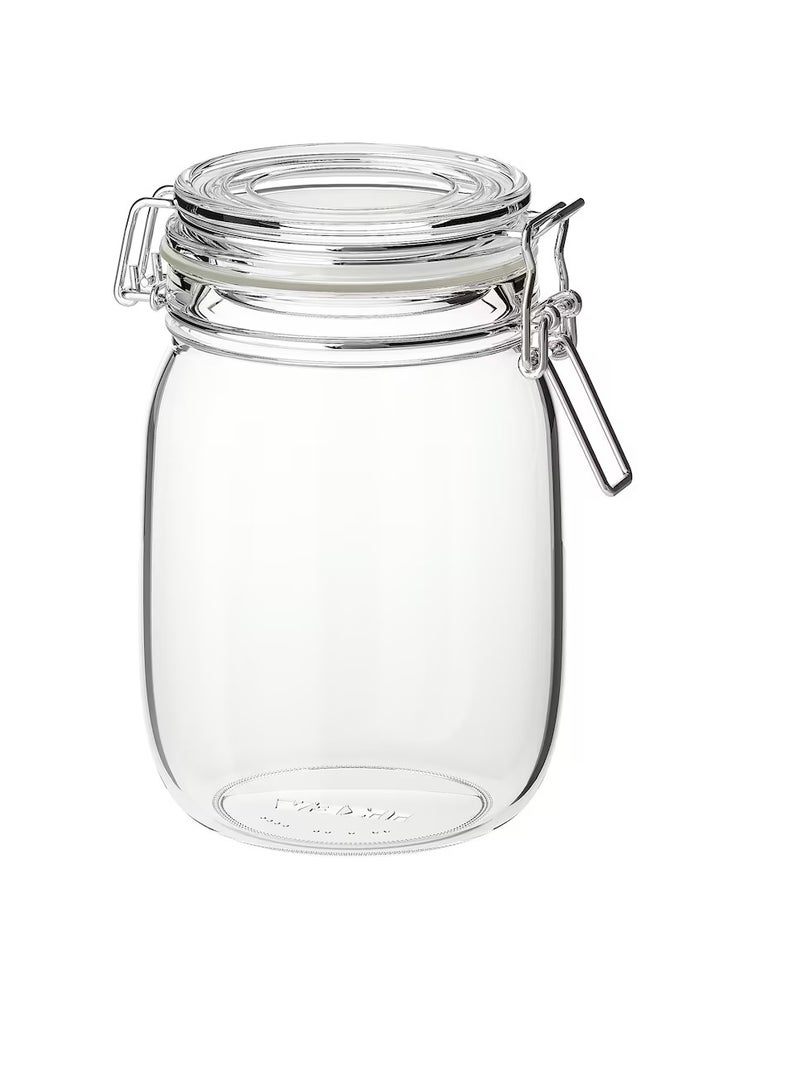 Jar with lid, clear glass1 l - Image 3